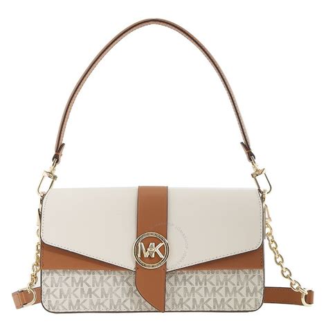 michael kors monogram messenger bag|monogram print shoulder strap.